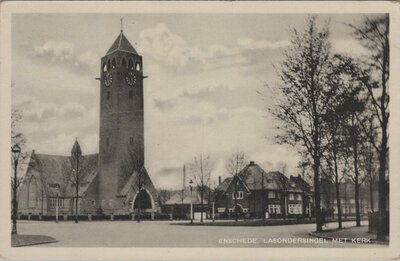 ENSCHEDE - Lasondersingel met Kerk