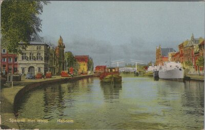 HAARLEM - Spaarne met Waag