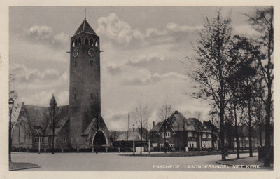 ENSCHEDE - Lasondersingel met Kerk