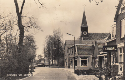 SCHOORL - Groeten uit Schuur, dorpsgezicht