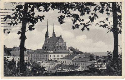 CZECH REPUBLIC Brno - Petrov, mailed 1940 Vintage Postcard