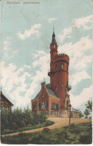 CZECH REPUBLIC Karlsbad - Stefaniewarte, mailed 1913 Vintage Postcard