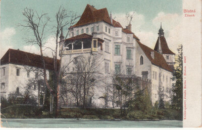 CZECH REPUBLIC Blatna - Zamek, mailed circa 1900-1910 Vintage Postcard