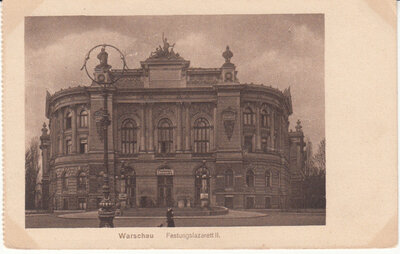 POLAND Warschau - Festungslazarett II, mailed 1917 Vintage Postcard