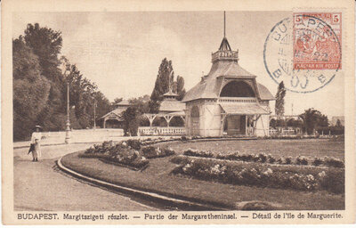 HUNGARY Budapest - Margitzsigeti, mailed 1922 Vintage Postcard