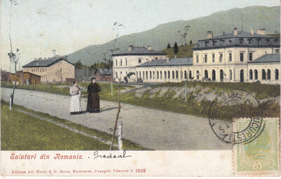 ROMANIA Predeal - Gara, mailed 1909 Vintage Postcard