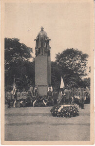 CZECH REPUBLIC Praha - Pomnik W. Wilsona., mailed 1931 Vintage Postcard