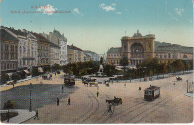 HUNGARY Budapest - Keleti palyaudvar, mailed circa 1900-1920 Vintage Postcard