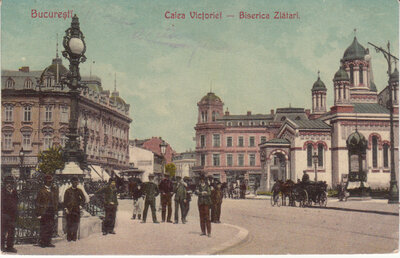 ROMANIA Bucuresti - C. Victoriei Biserica Zlatari, mailed 1907? Vintage Postcard