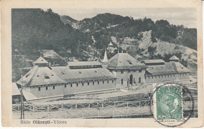 ROMANIA Baile Olanesti - Valcea, mailed 1923 Vintage Postcard