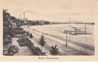 GERMANY Bonn - Rheinanlagen, 1900-1920 Vintage Postcard