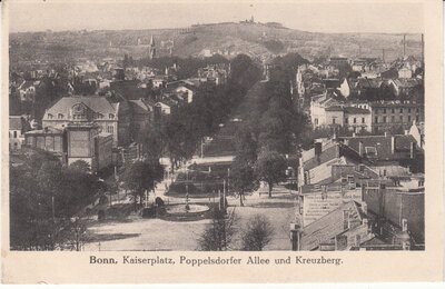 GERMANY Bonn - Kaiserplatz Poppelsdorfer Allee, 1900-1920 Vintage Postcard