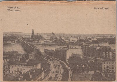 WARSCHAU - Nowy-Zjazd, mailed 1916 Vintage Postcard