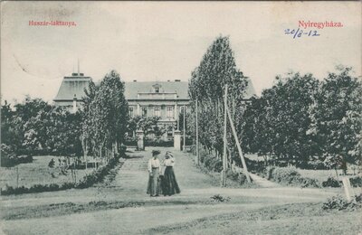 HUNGARY Nyregyhaza - Huszar-laktanya, mailed 1912 Vintage Postcard