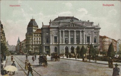 HUNGARY Budapest - Nepszinhaz, mailed 1909 Vintage Postcard