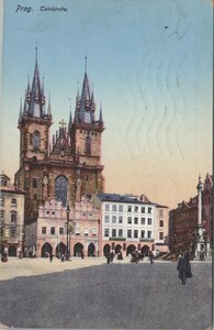 CZECHOSLOVAKIA Prag - Teinkirche, mailed 1912 Vintage Postcard