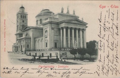 HUNGARY Eger - Domkirche, mailed 1900 Vintage Postcard