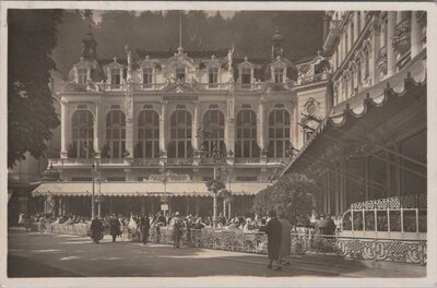 CZECHOSLOVAKIA Karlsbad - Cafe Pupp, mailed 1937 Vintage Postcard