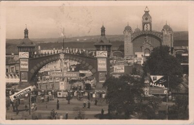 CZECHOSLOVAKIA Praha - Vystaviste, mailed 1947 Vintage Postcard