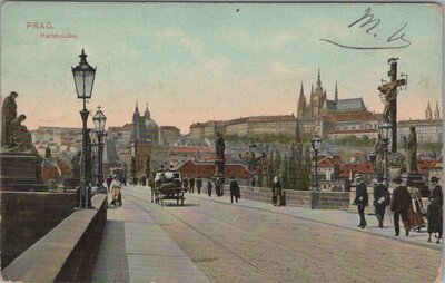 CZECHOSLOVAKIA Prag - Karlsbrucke, mailed circa 1900-1920 Vintage Postcard