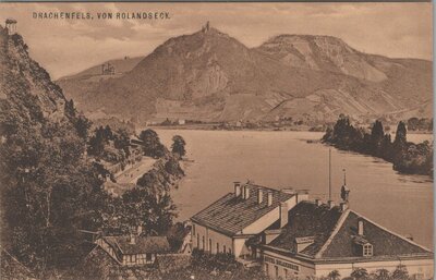 GERMANY - Drachenfels von Rollandseck, circa 1900-1920 Vintage Postcard