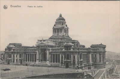 BELGIUM Bruxelles - Palais de Justice, circa 1900-1920 Vintage Postcard