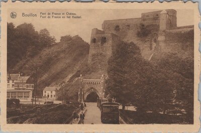 BELGIUM Bouillon - Pont de France en het Kasteel, circa 1900-1920 Vintage Postcard