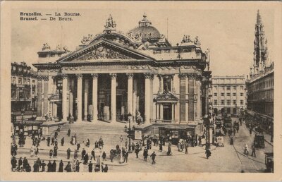 BELGIUM Brussel - De Beurs, mailed 1916 Vintage Postcard