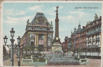 BELGIUM Bruxelles. Place de Brouckere, mailed 1906 Vintage Postcard