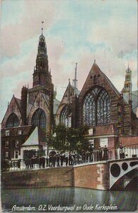 AMSTERDAM - O.Z. Voorburgwal en Oude Kerksplein