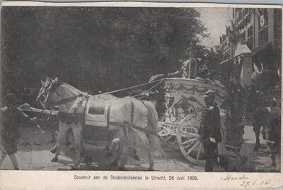 UTRECHT - Souvenir aan de Studentenfeesten 26 Juni 1906