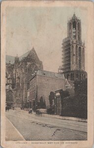 UTRECHT - Domstraat met Dom en Domkerk