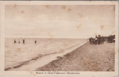 OUD-VALKEVEEN - Strand te Oud-Valkeveen (Zuiderzee)