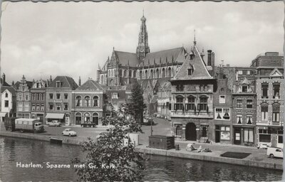 HAARLEM - Spaarne met Gr. Kerk