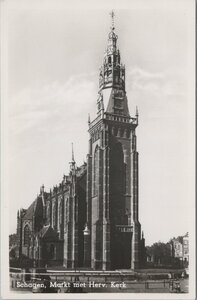 SCHAGEN - Markt met Herv. Kerk