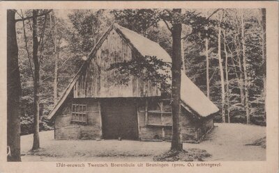 BEUNINGEN - 17de-eeuwsch Twentsch Boerenhuis uit Beuningen. Achtergevel