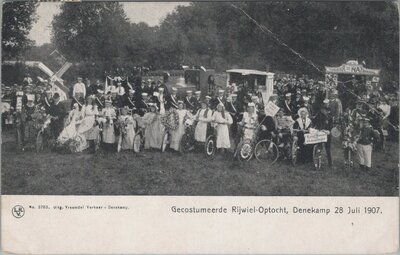 DENEKAMP - Gecostumeerde Rijwiel-Optocht, Denekamp 28 Juli 1907