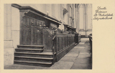 ZWOLLE - Interieur St. Michaëlskerk, Latijnsche Bank