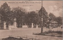 GRONINGEN - Heerenplein, met Standbeeld Josef Israëls