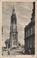 DELFT - Markt met Nieuwe Kerk