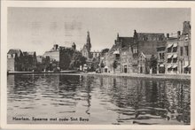 HAARLEM - Spaarne met oude Sint Bavo