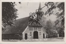 EMMEN - Oudheidskamer de Hondsrug met Ned. Herv. Kerk