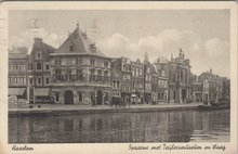 HAARLEM - Spaarne met Teijlersmuseum en Waag