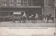 AMSTERDAM - 4 februari 1904. Bezoek van H.M. de Koningin-Moeder aan Amsterdam