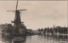 HAARLEM - Spaarne met Molen de Adriaan