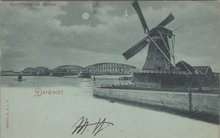 DORDRECHT - Spoorbrug en Molen