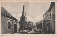 PUTTEN - Dorpsstraat met Ned. Herv. Kerk