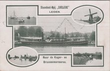 LEIDEN - Stoomboot-Mpij Carsjens. Naar de Kager en Braassemermeren