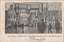 AMSTERDAM - 5 Maart 1901. Brug Keizersgracht bij de Utrechtschestraat