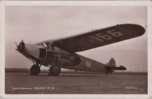 FOKKER VII B Paris - Geneve